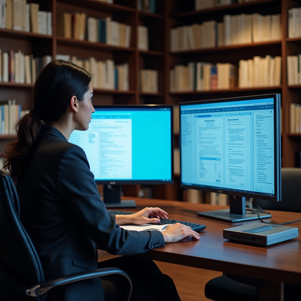 Электронный документооборот на экране компьютера